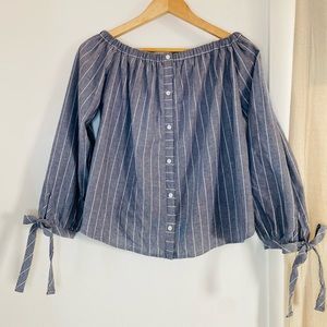 B.P - Nordstrom Off Shoulder Button Front Blouse